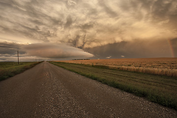 Image showing Storm Clouds Prairie Sky