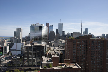 Image showing Toronto Skyline from rooftop