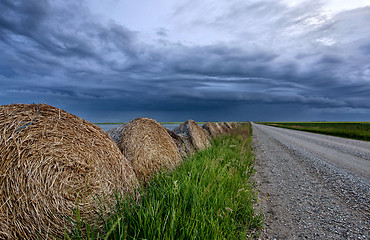 Image showing Storm Clouds Prairie Sky