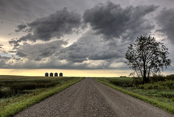 Image showing Storm Clouds Prairie Sky