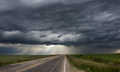 Image showing Storm Clouds Prairie Sky