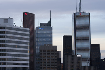 Image showing Toronto Skyline from rooftop