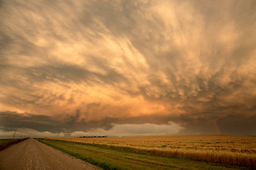 Image showing Storm Clouds Prairie Sky