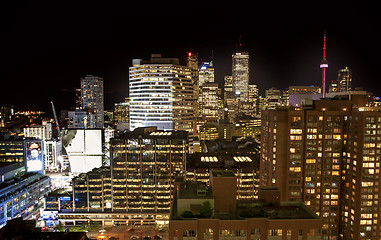 Image showing Toronto Skyline from rooftop