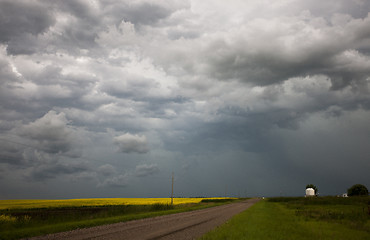 Image showing Storm Clouds Prairie Sky