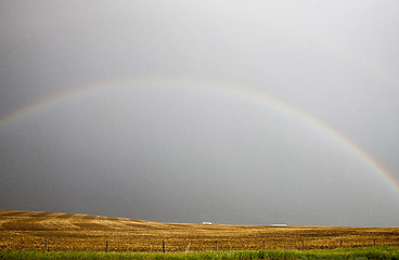 Image showing Storm Clouds Saskatchewan Rainbow