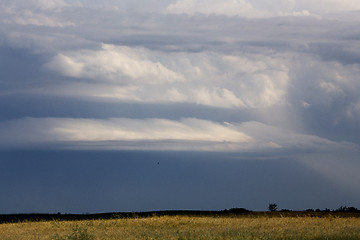 Image showing Storm Clouds Prairie Sky