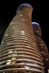 Image showing Absolute Towers Mississauga Toronto night photo