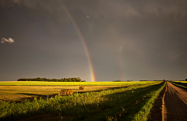 Image showing Storm Clouds Prairie Sky