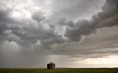 Image showing Storm Clouds Prairie Sky