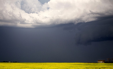 Image showing Storm Clouds Prairie Sky