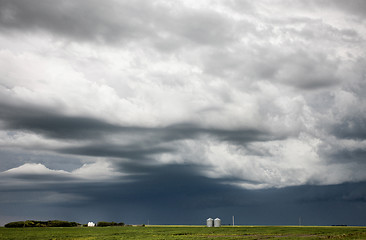 Image showing Storm Clouds Prairie Sky