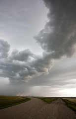 Image showing Storm Clouds Prairie Sky