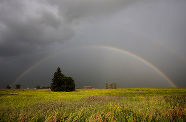 Image showing Storm Clouds Prairie Sky