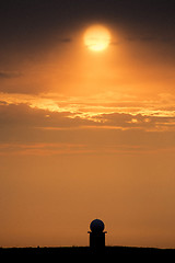 Image showing Sunset Orange Sillouette