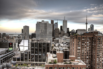 Image showing Toronto Skyline from rooftop