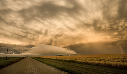 Image showing Storm Clouds Prairie Sky