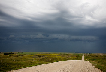 Image showing Storm Clouds Prairie Sky