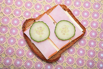 Image showing sandwich from pumpernickel bread