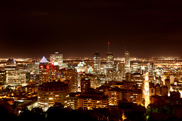 Image showing Panoramic Photo Montreal city night Photo