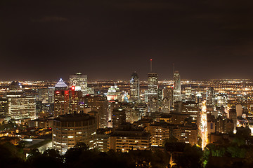 Image showing Panoramic Photo Montreal city night Photo