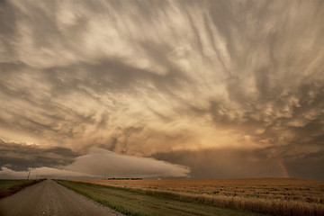 Image showing Storm Clouds Prairie Sky