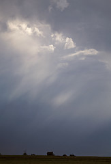 Image showing Storm Clouds Prairie Sky