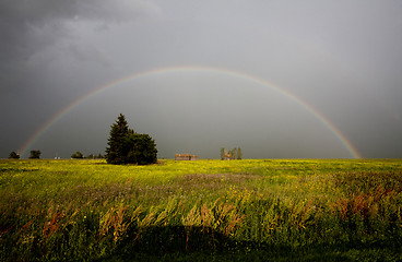 Image showing Storm Clouds Prairie Sky