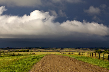 Image showing Storm Clouds Prairie Sky