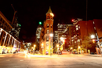 Image showing Night Photo Toronto City Flat Iron