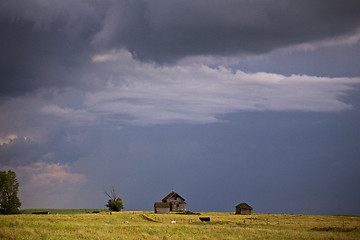 Image showing Storm Clouds Prairie Sky