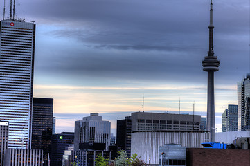 Image showing Toronto Skyline from rooftop