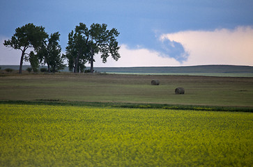 Image showing Storm Clouds Prairie Sky