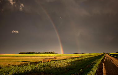 Image showing Storm Clouds Prairie Sky