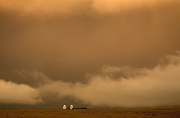 Image showing Storm Clouds Prairie Sky