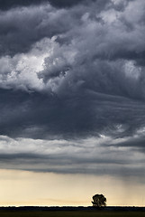 Image showing Storm Clouds Prairie Sky