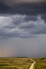 Image showing Storm Clouds Prairie Sky