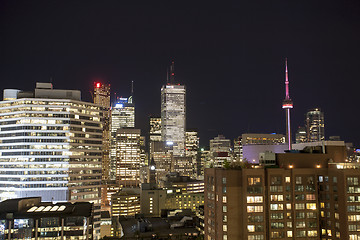 Image showing Toronto Skyline from rooftop