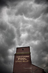 Image showing Storm Clouds Saskatchewan Grain Elevator