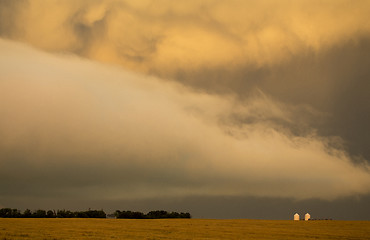 Image showing Storm Clouds Prairie Sky