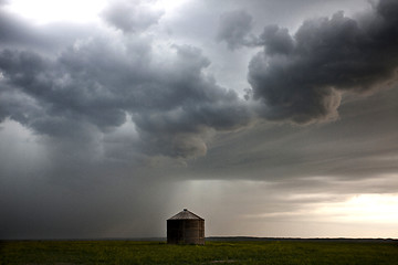 Image showing Storm Clouds Prairie Sky