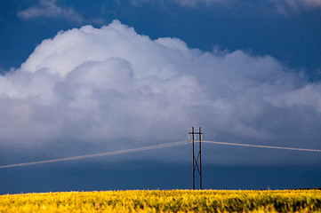 Image showing Storm Clouds Prairie Sky