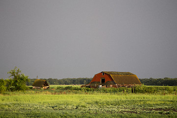 Image showing Storm Clouds Prairie Sky