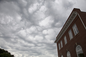 Image showing Storm Clouds and Building