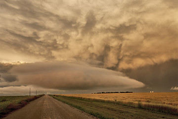 Image showing Storm Clouds Prairie Sky