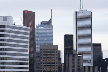 Image showing Toronto Skyline from rooftop