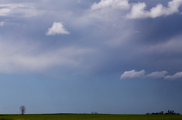 Image showing Storm Clouds Prairie Sky