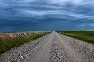 Image showing Storm Clouds Prairie Sky