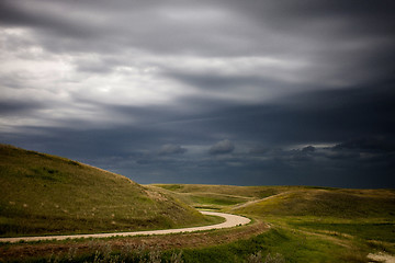 Image showing Storm Clouds Prairie Sky