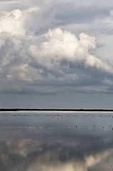 Image showing Storm Clouds Prairie Sky